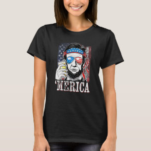 Camiseta Patriótico Abraham Lincoln Merica Bandera Estadoun