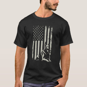 Camiseta Patriótico Alemán Pastor Perro Bandera Americana 4