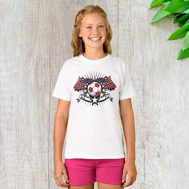 Camiseta Patriótico American Soccer Design Bandera de Estad (Subido por el creador)