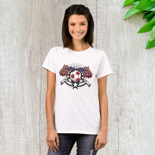 Camiseta Patriótico American Soccer Design Bandera de Estad (Subido por el creador)