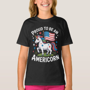 Camiseta Patriótico Americornio Unicornio 4 de Julio Patrió