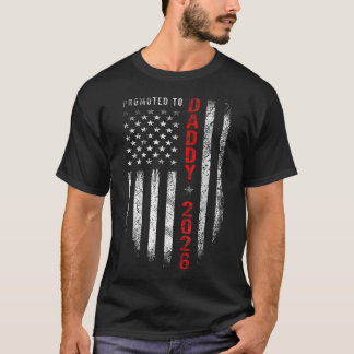Camiseta Patriótico Ascendido a Papá Est 2026 Primera Vez