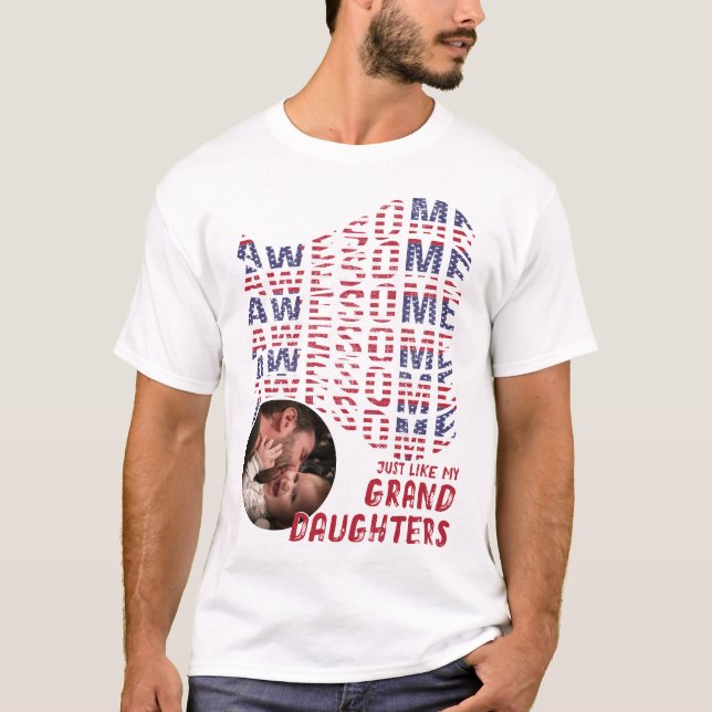 Camiseta Patriótico asombroso como hija recién nacida (Anverso)