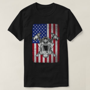 Camiseta Patriótico bombero estadounidense bombero de bande