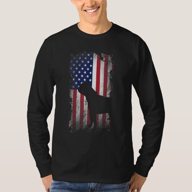 Camiseta Patriótico Boston aterroriza a perro Guay de bande (Anverso)