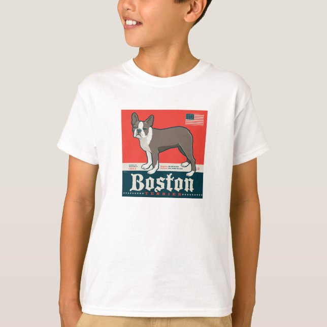 Camiseta Patriótico | Boston Terrier (Anverso)
