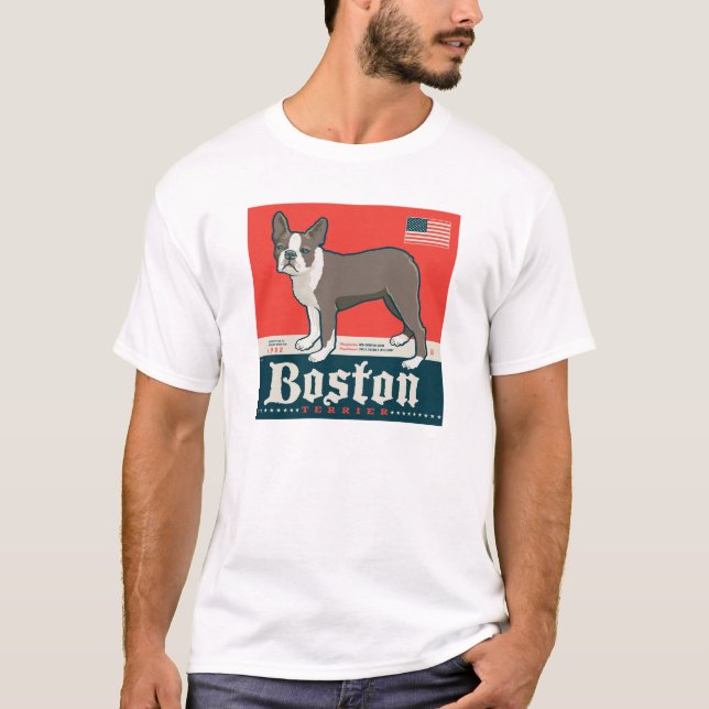 Camiseta Patriótico | Boston Terrier (Anverso)