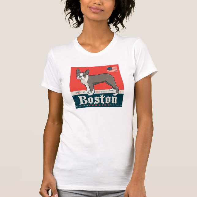 Camiseta Patriótico | Boston Terrier (Anverso)