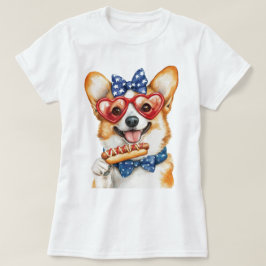 Camiseta Patriótico Corgi