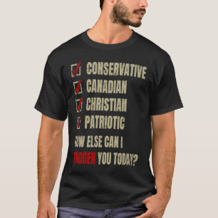 Camiseta Patriótico cristiano conservador canadiense