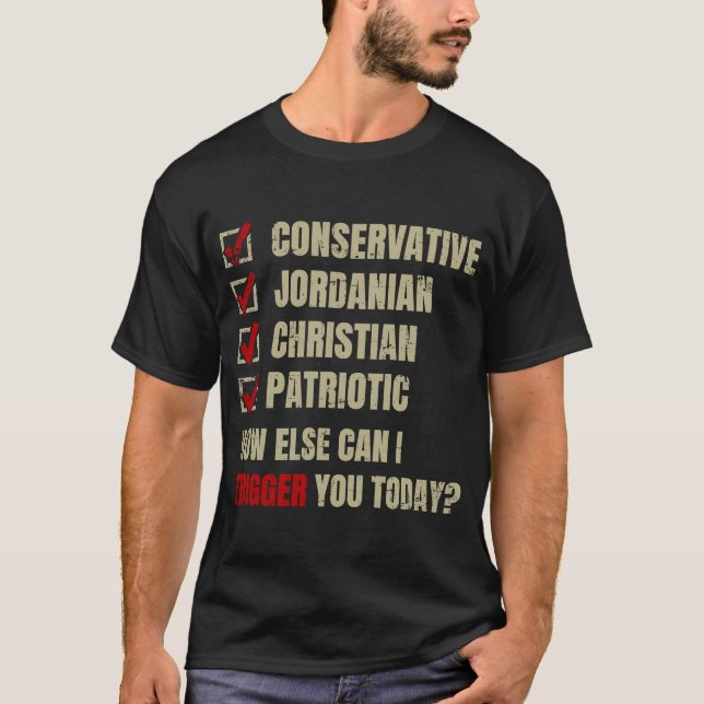 Camiseta Patriótico cristiano jordano conservador (Anverso)