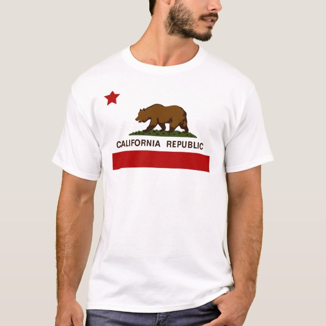 Camiseta Patriótico de Bandera de California (Anverso)