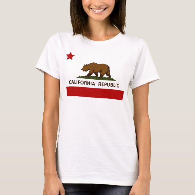 Camiseta Patriótico de Bandera de California (Anverso)