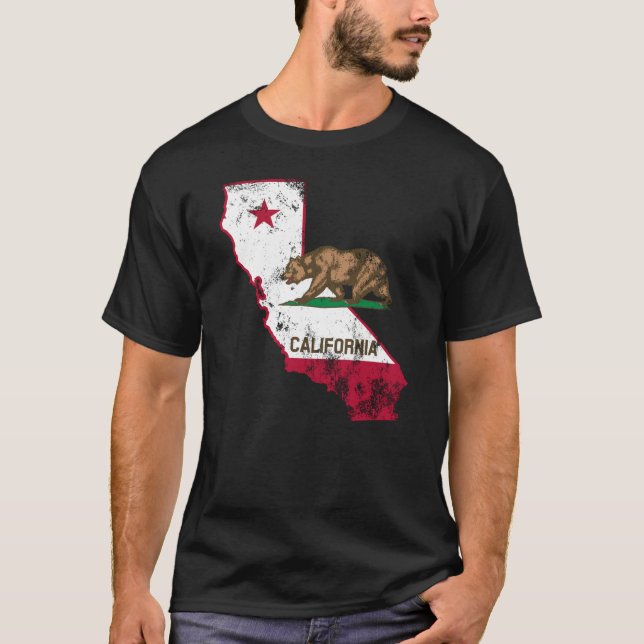Camiseta Patriótico de Bandera de California (Anverso)