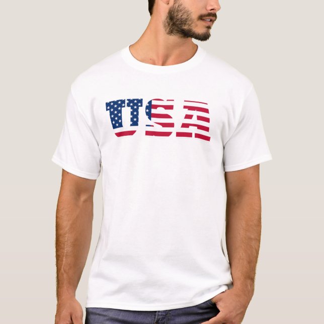 Camiseta Patriótico de Bandera de Estados Unidos (Anverso)
