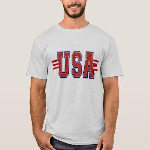 Camiseta Patriótico de EE. UU. de rayas rojas fresco y depo