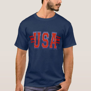 Camiseta Patriótico de EE. UU. de rayas rojas fresco y depo