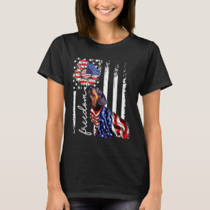 Camiseta Patriótico De Julio Weiner Dachshund Libertad De P