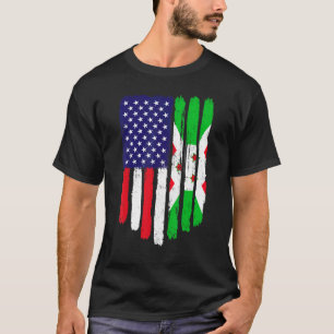 Camiseta Patriótico de la bandera de Burundi de los Estados
