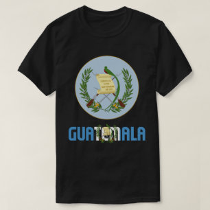 Camiseta Patriótico De La Bandera De Guatemala Y El Escudo