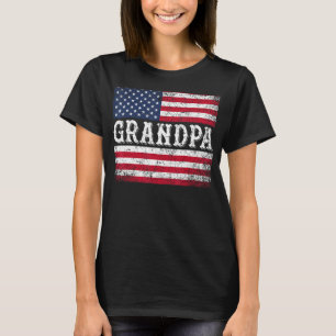 Camiseta Patriótico de la bandera de los EEUU vintage del a