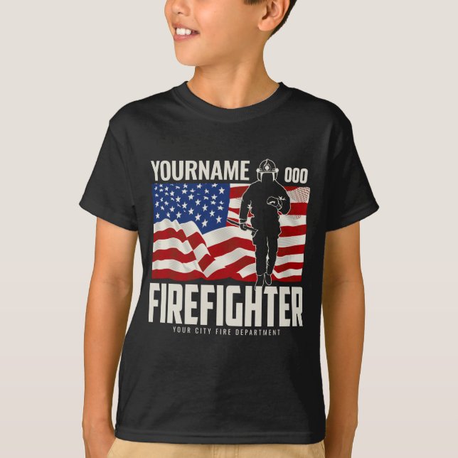 Camiseta Patriótico de la bandera de los Estados Unidos ant (Anverso)