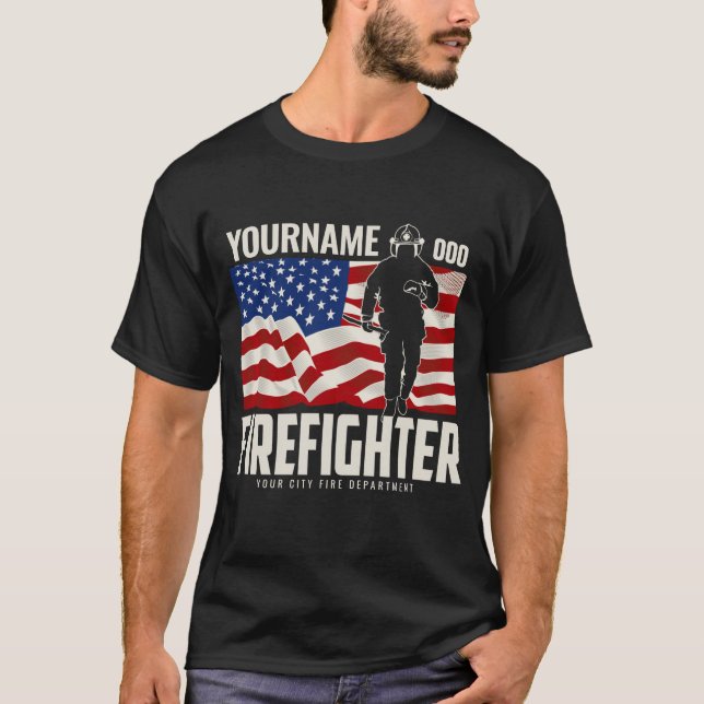 Camiseta Patriótico de la bandera de los Estados Unidos ant (Anverso)