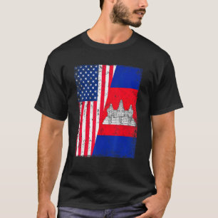 Camiseta Patriótico De La Bandera Estadounidense De Camboya