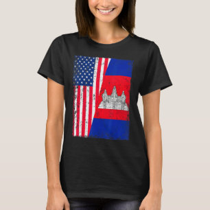 Camiseta Patriótico De La Bandera Estadounidense De Camboya