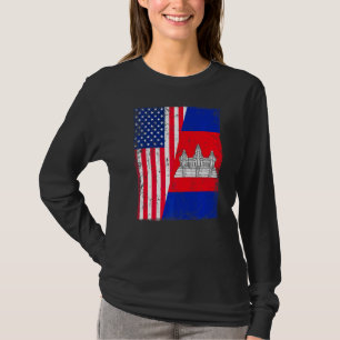 Camiseta Patriótico De La Bandera Estadounidense De Camboya