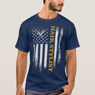 Camiseta Patriótico de la Bandera Estadounidense de Estilo