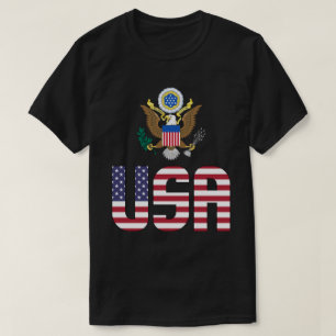 Camiseta Patriótico De La Bandera Y El Escudo De Armas De L
