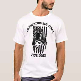 Camiseta Patriótico de la caza y pesca de la bandera estado