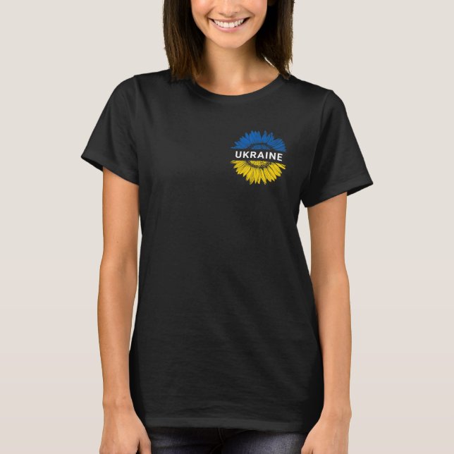 Camiseta Patriótico de la Solidaridad Ucraniana con el Gira (Anverso)