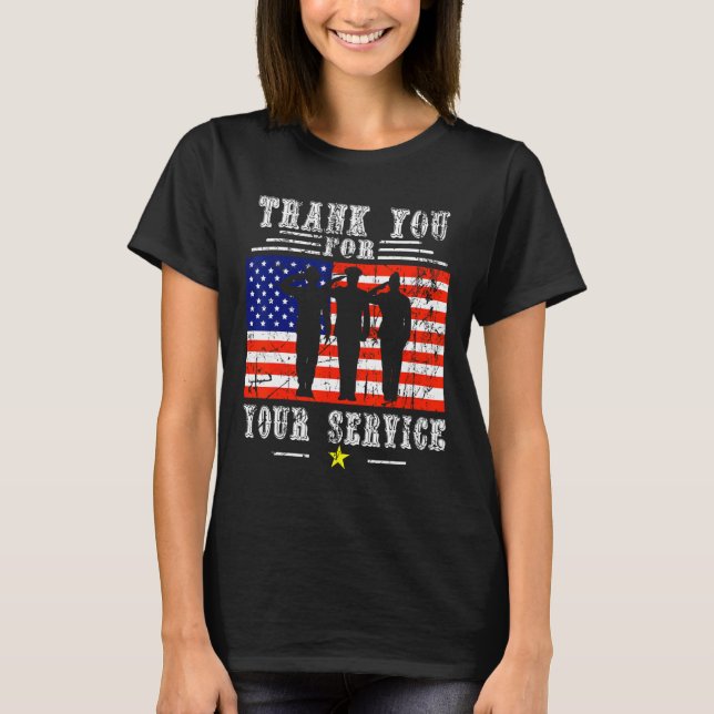 Camiseta Patriótico De Sus Servicios - Día De Los Veteranos (Anverso)