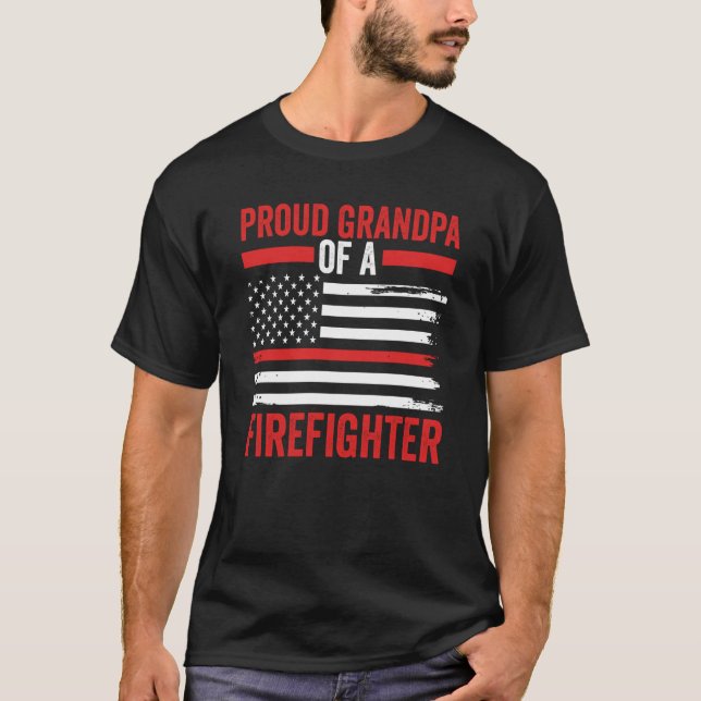Camiseta Patriótico del Día del Padre Papá Orgulloso Abuelo (Anverso)
