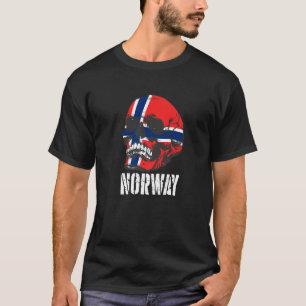 Camiseta Patriótico del Orgullo Noruego de la Bandera de No