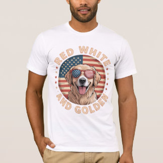 Camiseta Patriótico Del Perro Blanco Rojo Y Del Lector De O