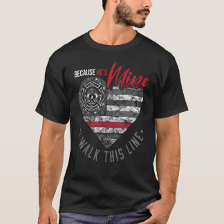 Camiseta Patriótico Delgado Línea Roja Bandera Estadouniden