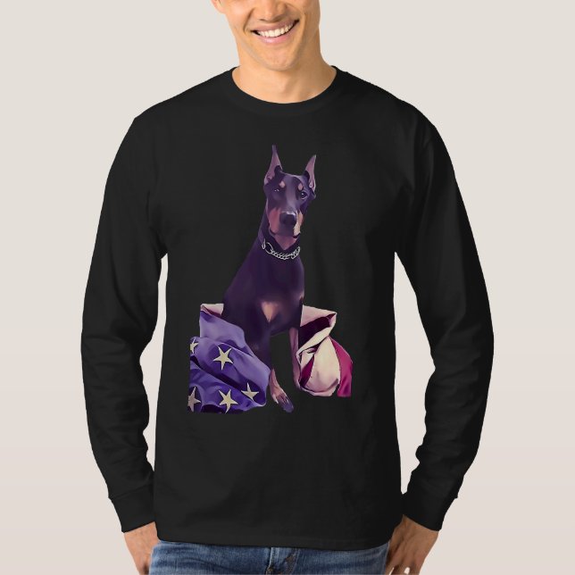 Camiseta Patriótico Doberman 517 (Anverso)