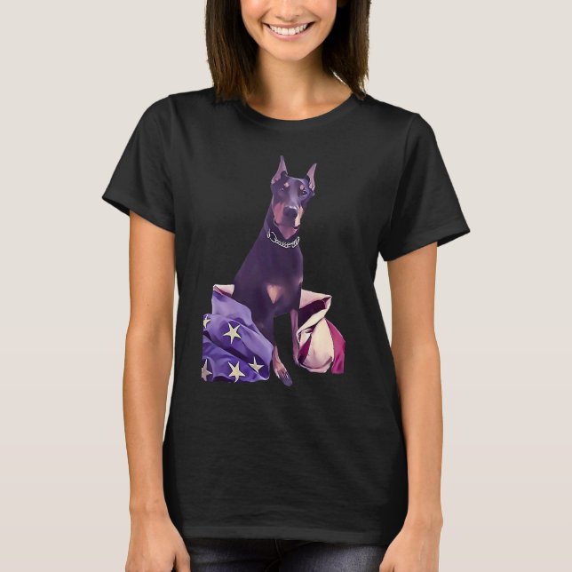 Camiseta Patriótico Doberman 517 (Anverso)