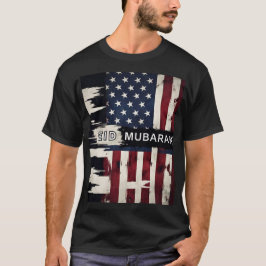 Camiseta Patriótico Eid Mubarak Bandera Americana Mens TShi