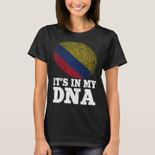 Camiseta Patriótico en la bandera de Colombia de mi huella