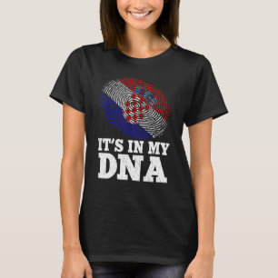 Camiseta Patriótico en la huella digital de mi Adn Bandera