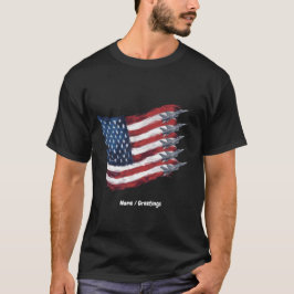 Camiseta Patriótico Estados Unidos Combatir con la bandera 