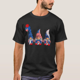 Camiseta Patriótico Estadounidense Gnomes Bandera De Estado