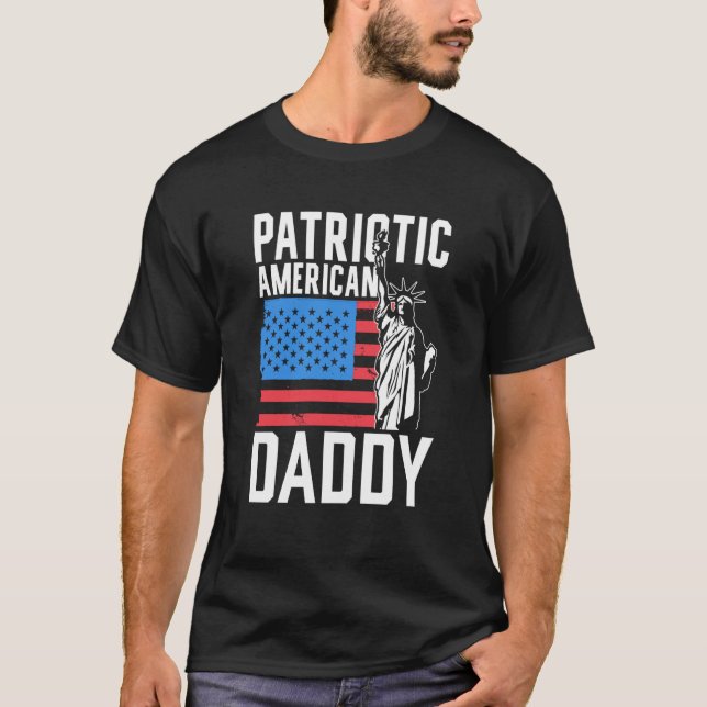 Camiseta Patriótico Estadounidense Papi Estadounidense Esta (Anverso)