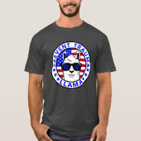 Patriótico Evitar Trauma Llama T-Shirt