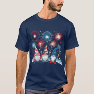 Camiseta Patriótico Firework Cute Gnome Lover 4 de julio