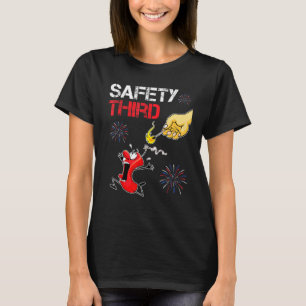 Camiseta Patriótico Fireworks Safety Tercer 4 De Julio